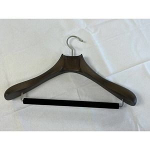 BUTLER LUXURY SUIT & PANT HANGER FLOCKED VELVET WOOD VERY NICE HANGER